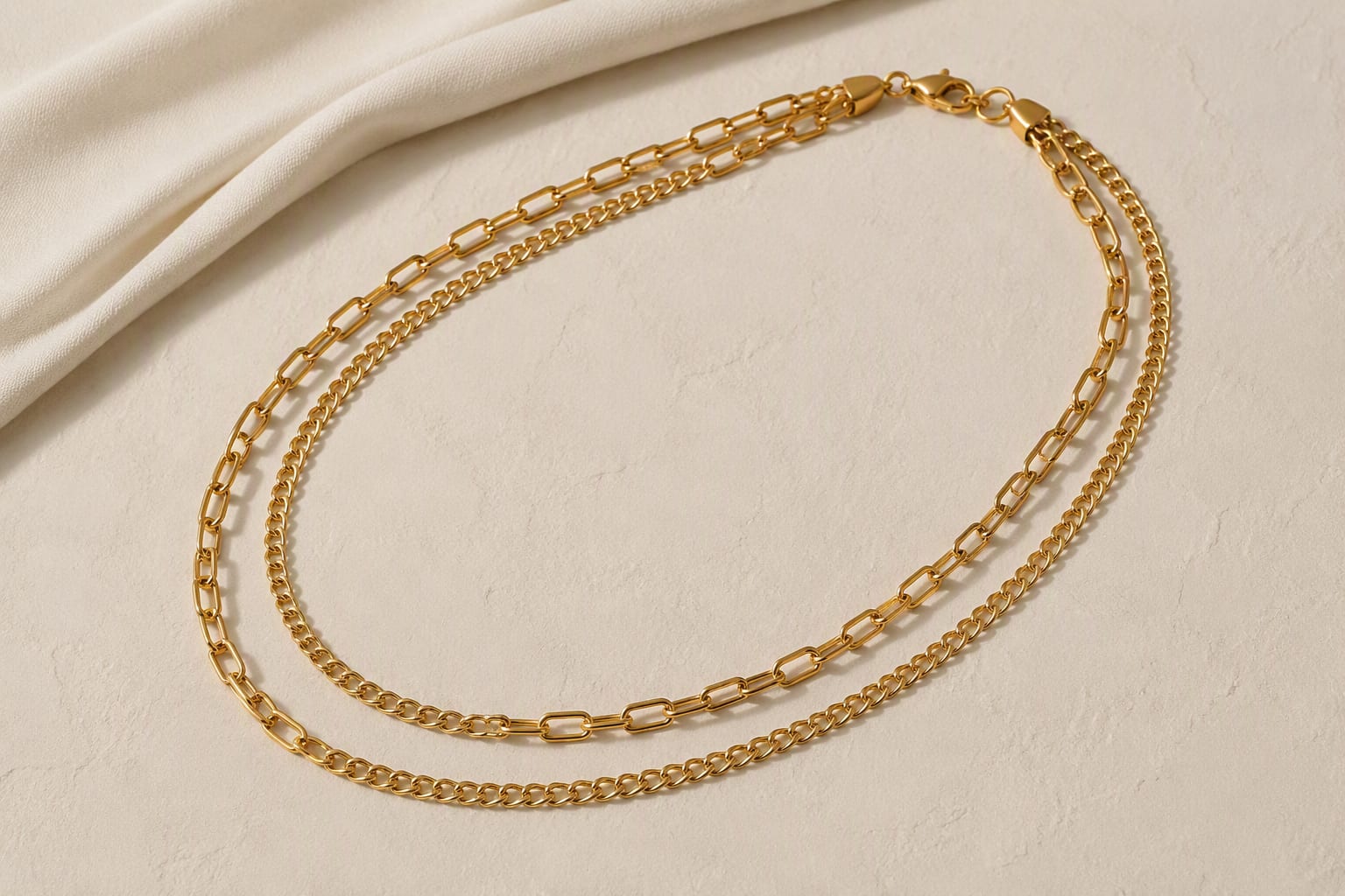 Two-Layer Chain Necklace