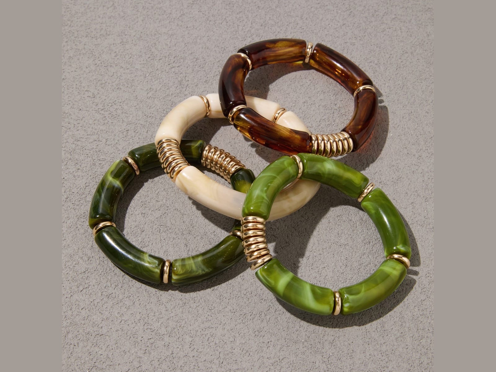 Acrylic Block Bangle — detail