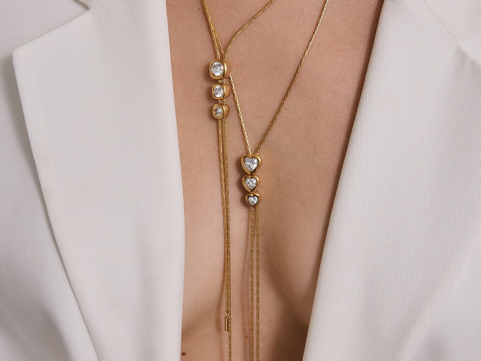 Adjustable Lariat Necklaces — detail