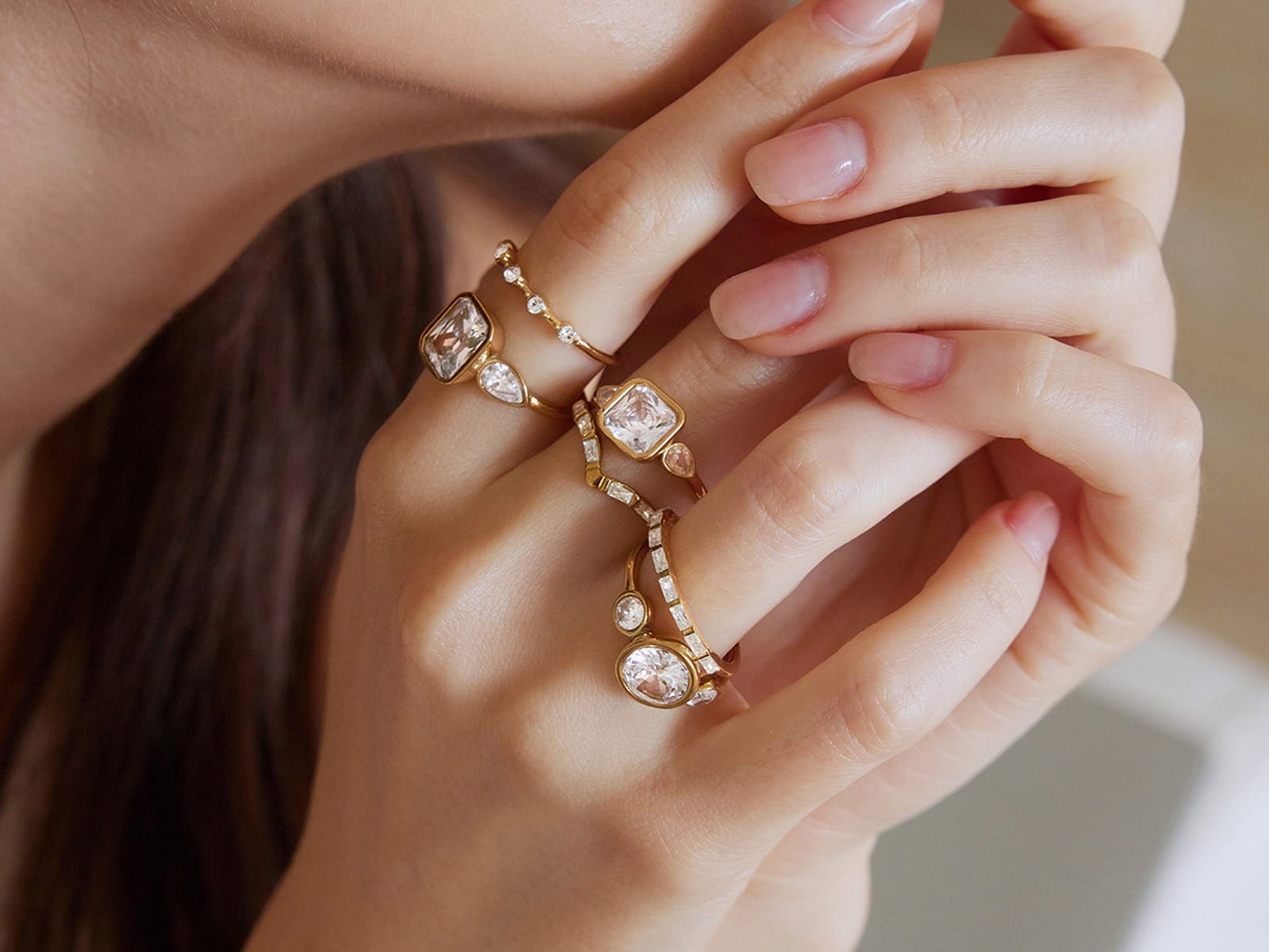 Assorted CZ Ring Range — detail