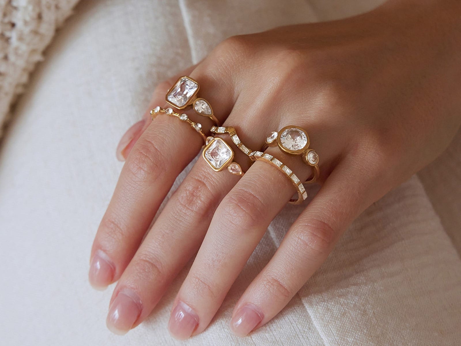 Assorted CZ Ring Range — detail