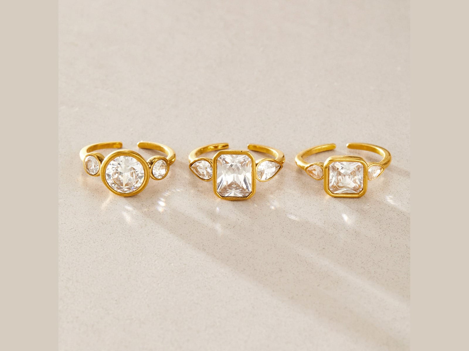 Assorted CZ Ring Range — detail