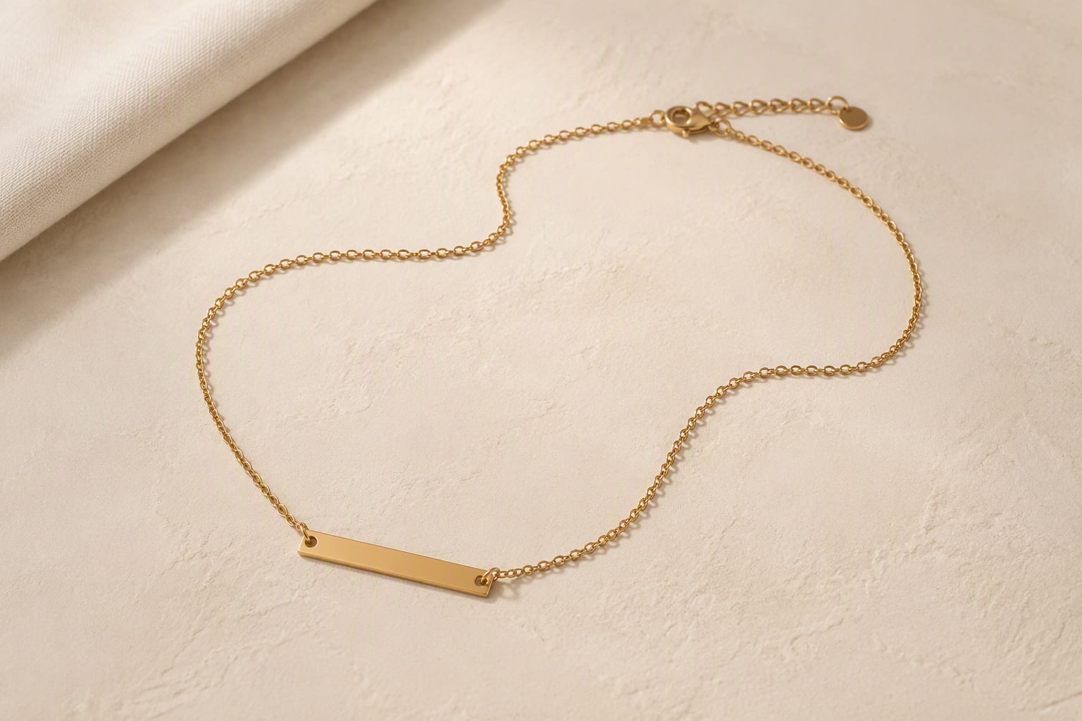 Engravable Bar Pendant Necklace