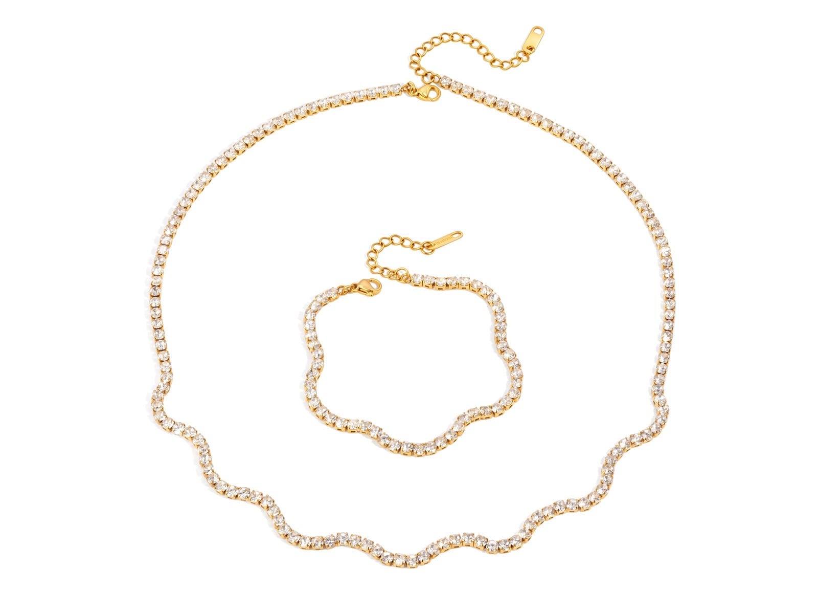 Bead Chain Necklace and Bracelet Set