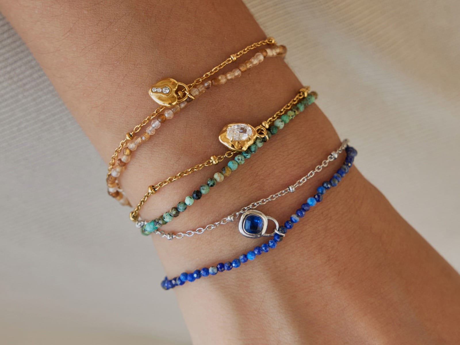 Bead Charm Bracelets — detail