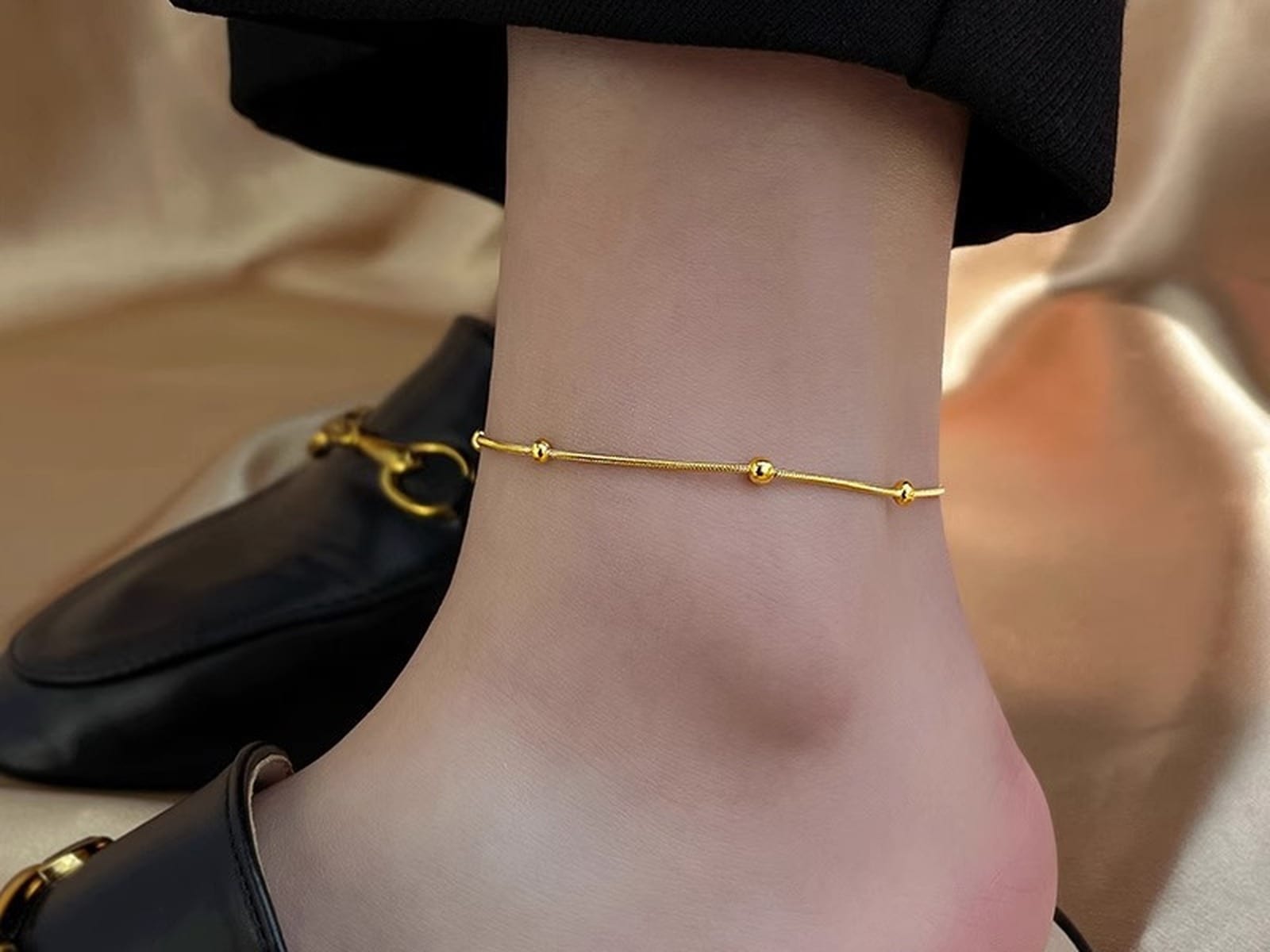 Bead Station Anklet — detail