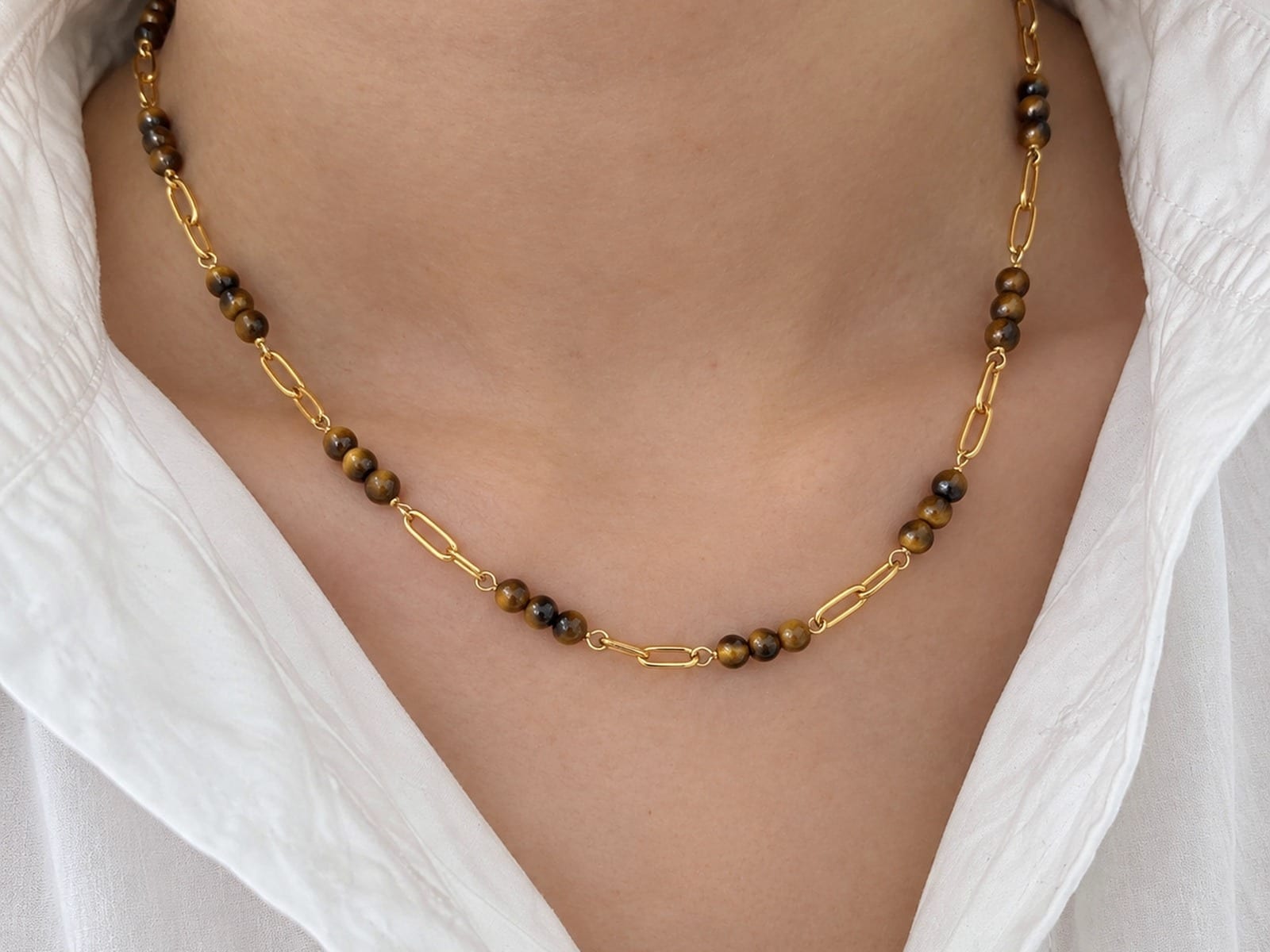 Bead Y-Lariat Necklace — detail