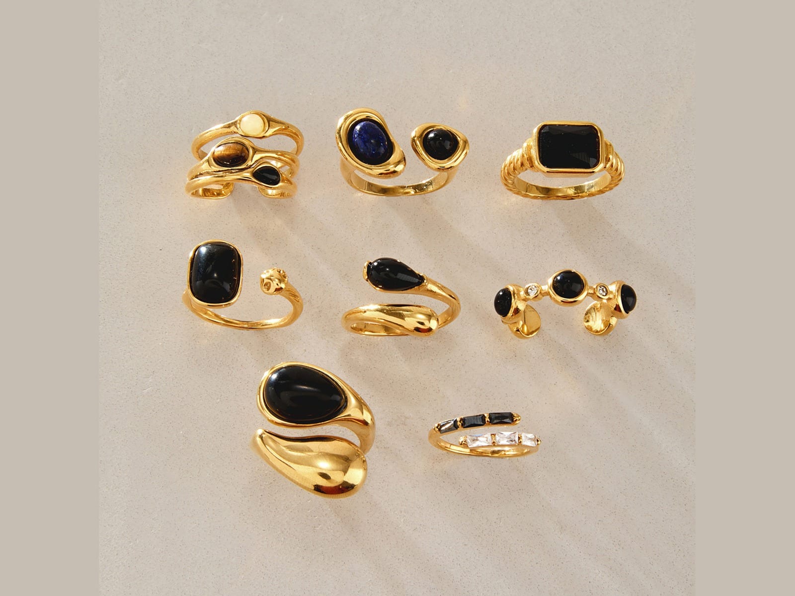 Black Stone Ring, Fourteen Designs — detail