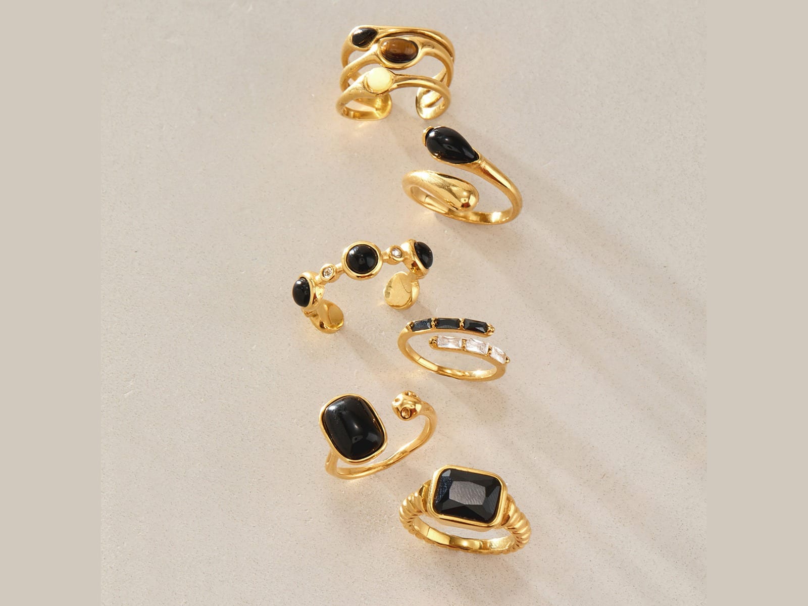 Black Stone Ring, Fourteen Designs — detail