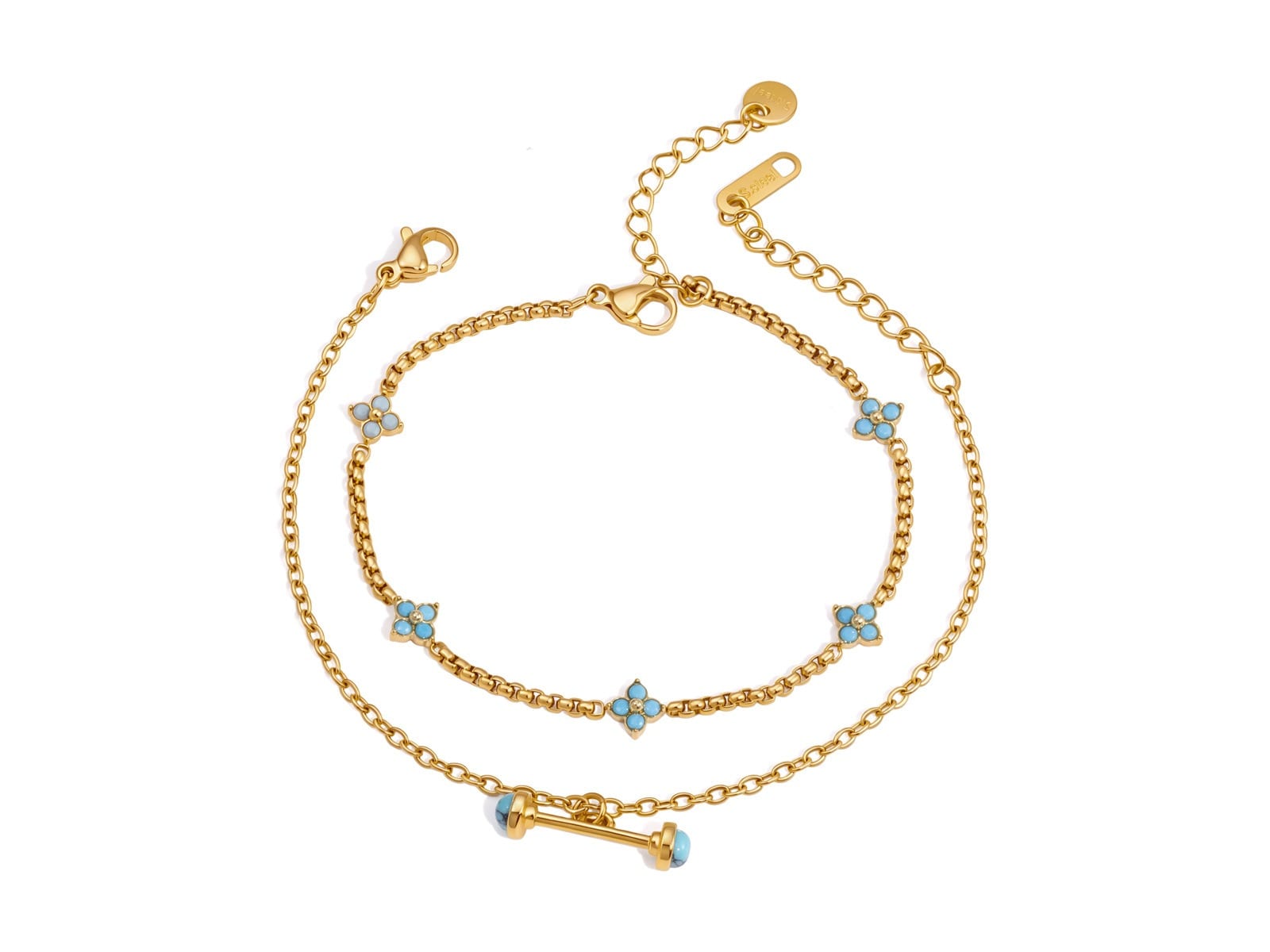 Blue Stone Station Bracelet
