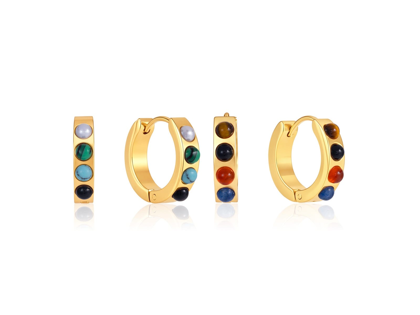 Cabochon Huggie Earring Range