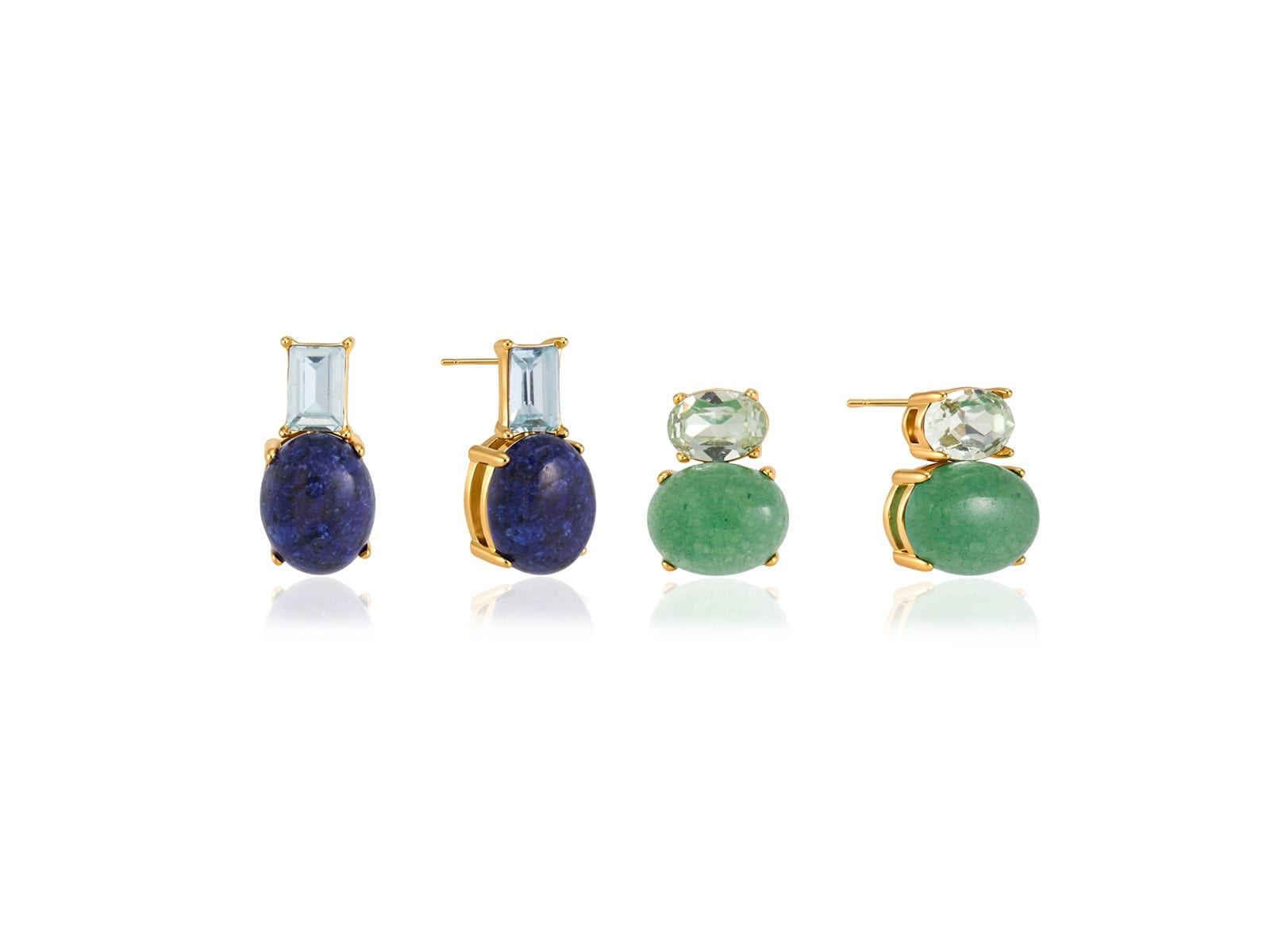 Cabochon Stud Earrings