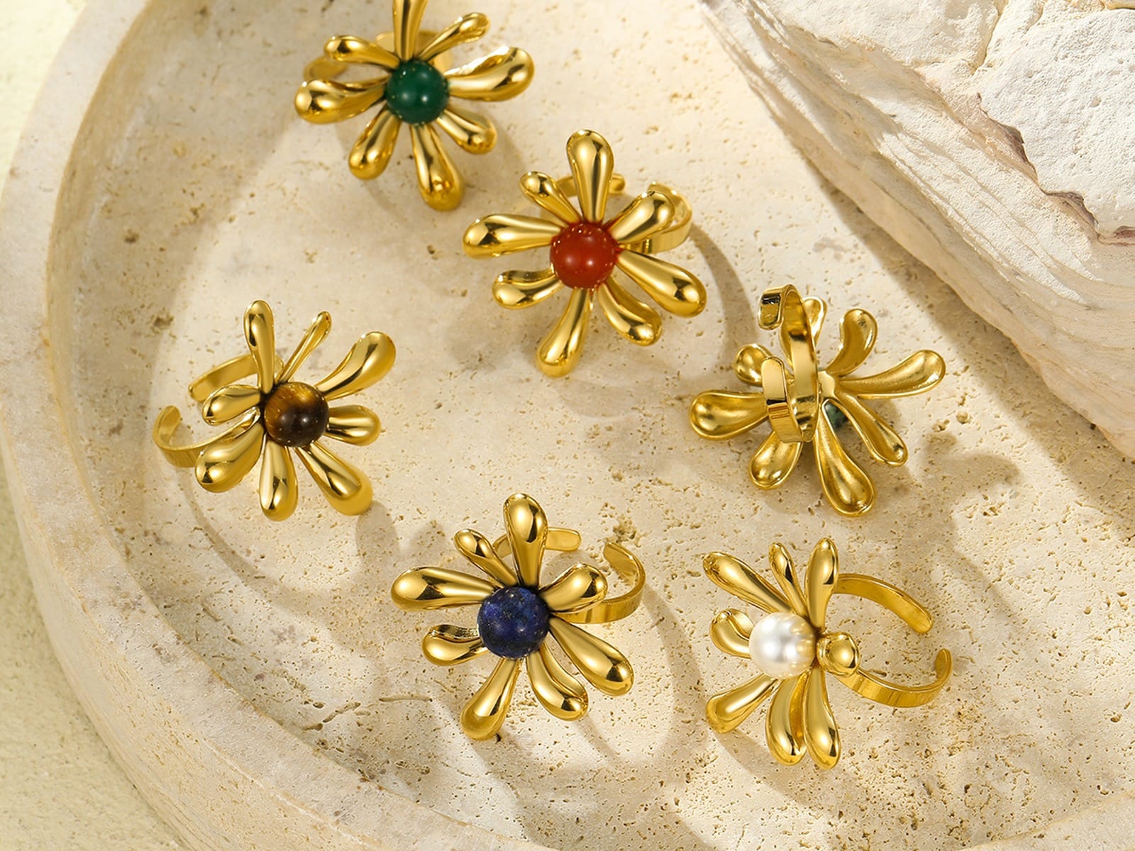 Cat's Eye Open Ring — detail