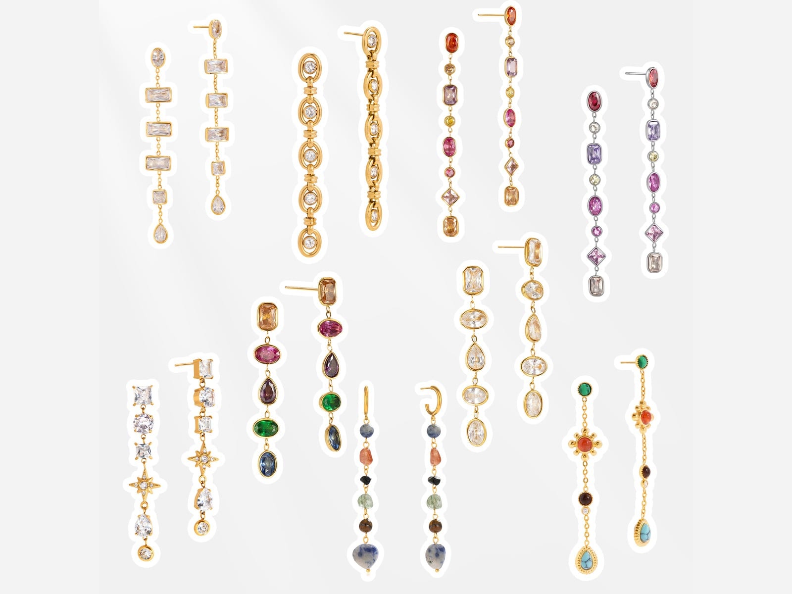 Chain Tassel Earring Range — detail