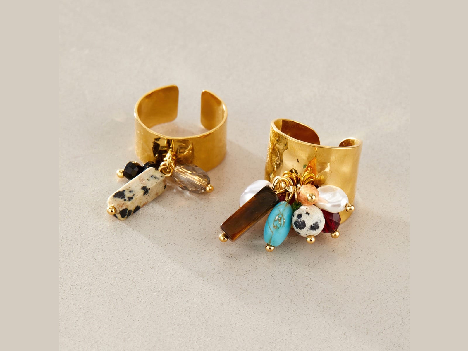 Charm Cuff Ring, Open Band — detail