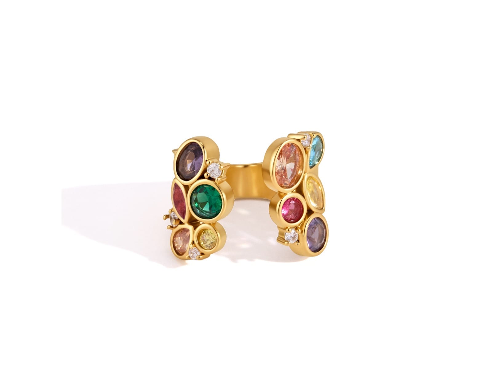 Coloured CZ Open Ring
