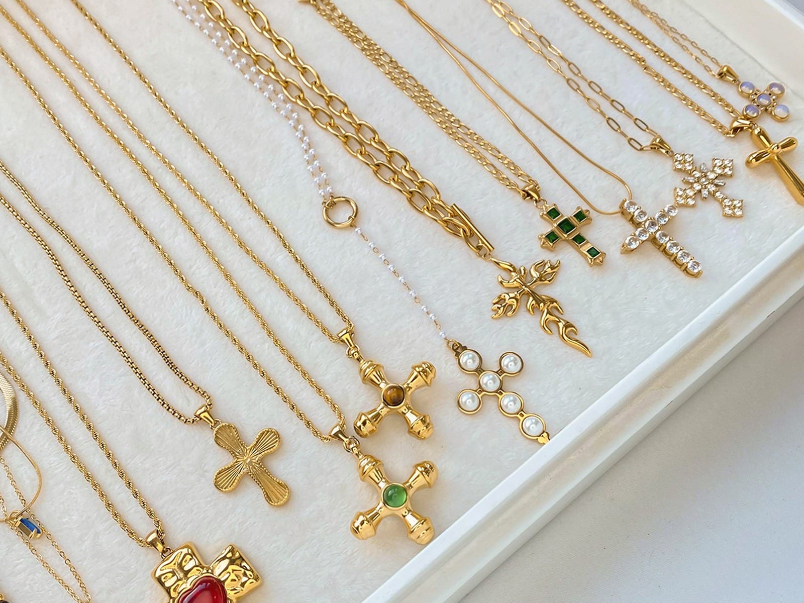 Cross Pendant Necklace Range — detail