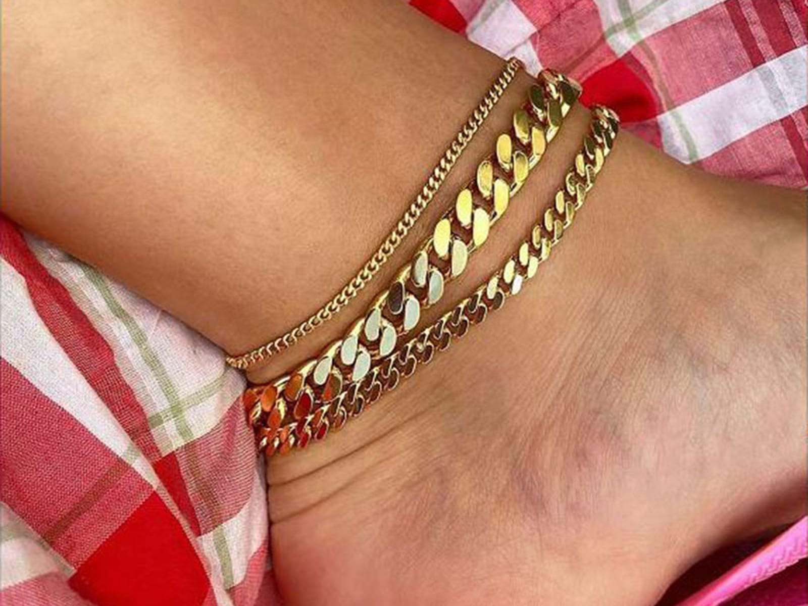 Cuban Chain Anklet — detail