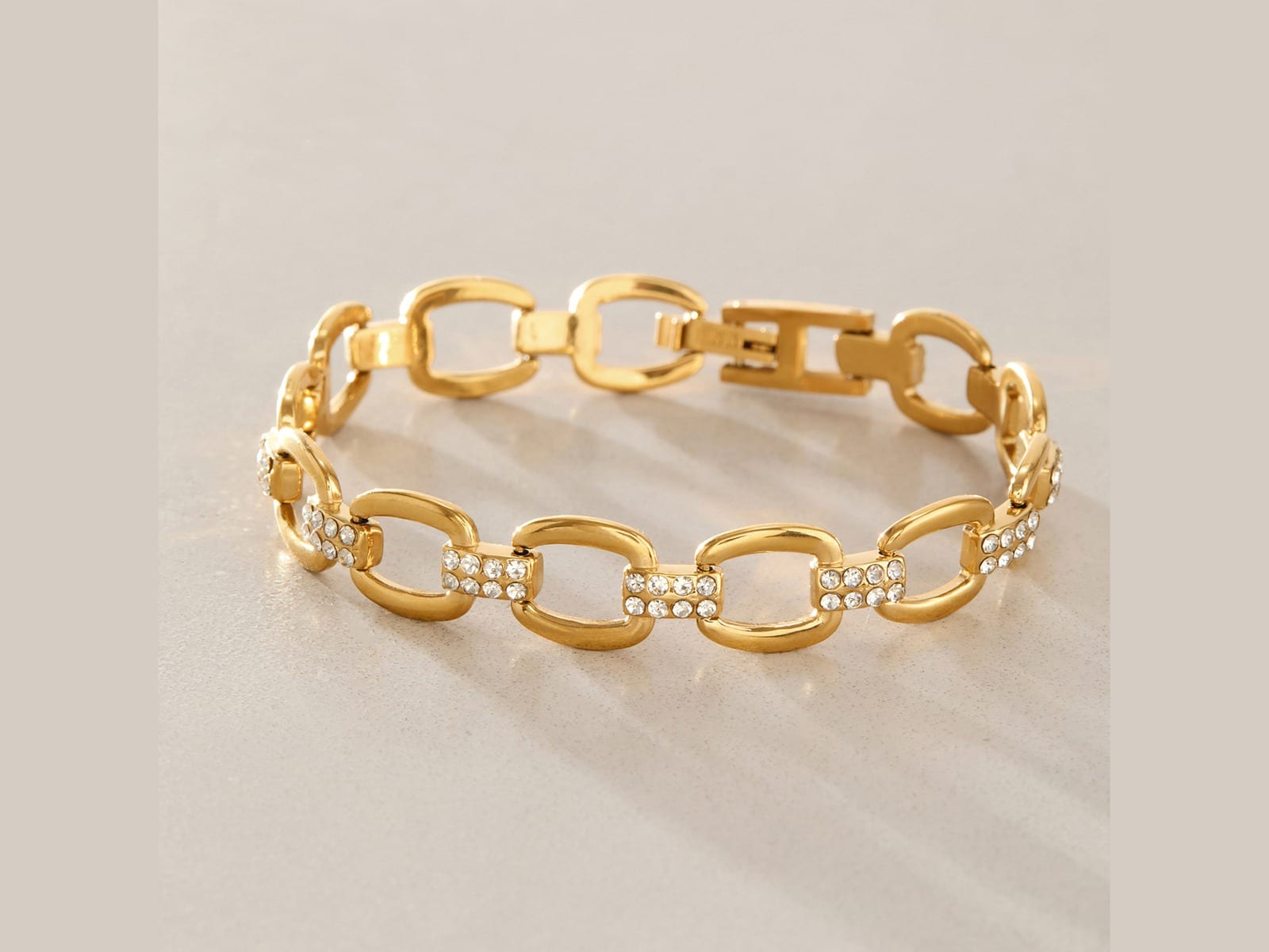 CZ Bar Link Bracelet — detail
