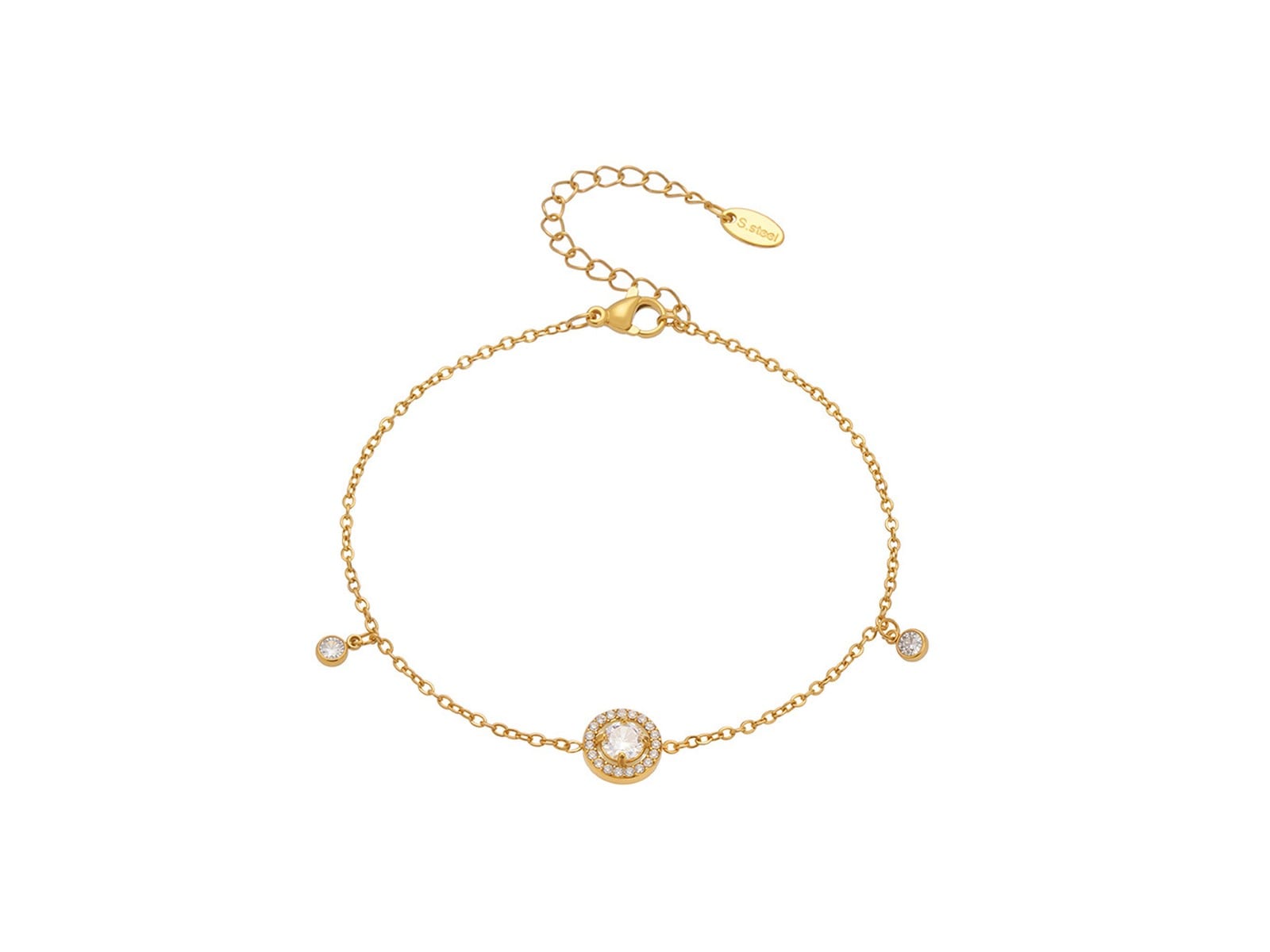 CZ Disc Anklet