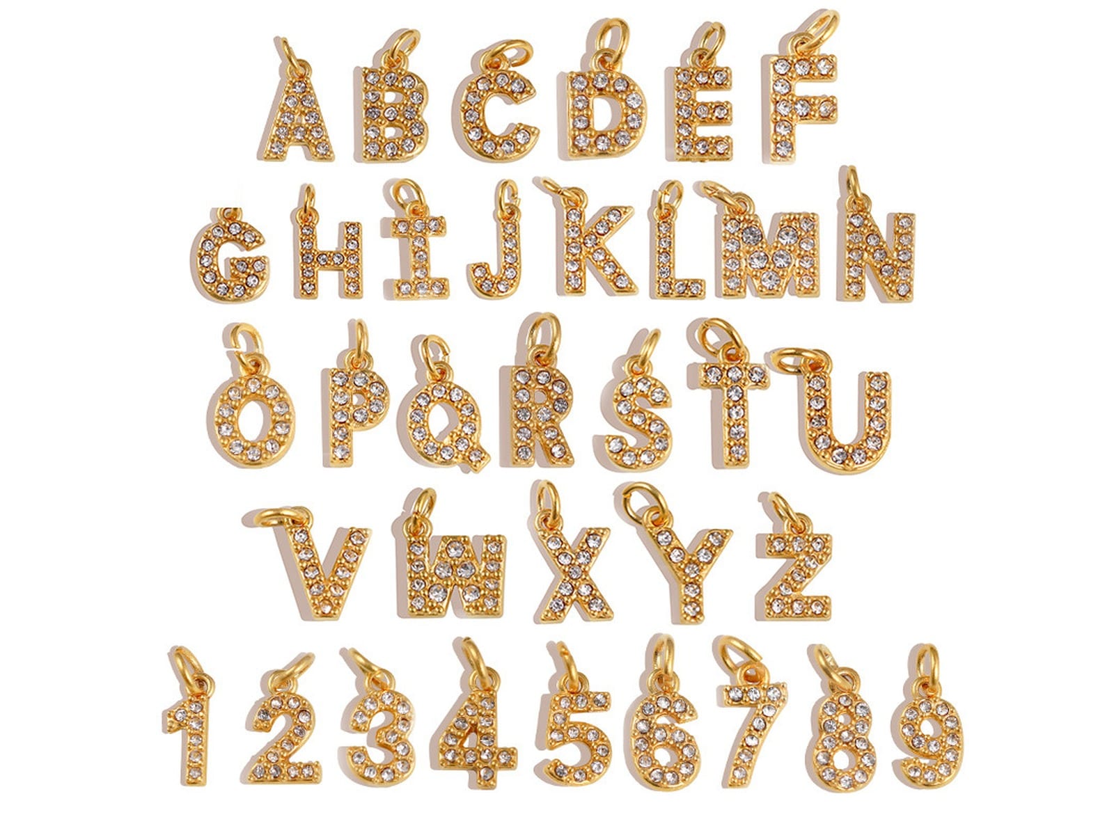 CZ Letter Charm A-Z