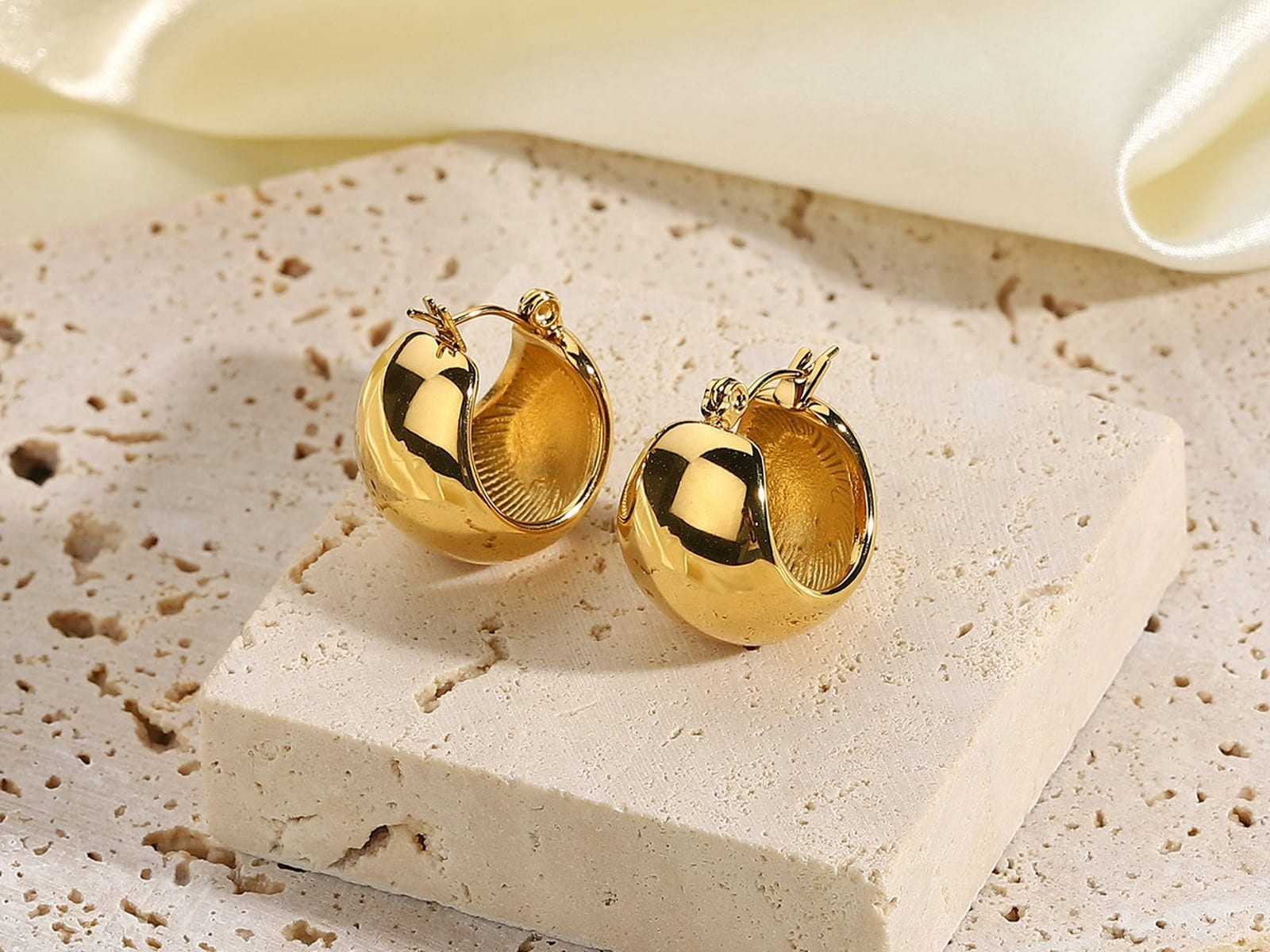 Dome Hoop Earrings — detail