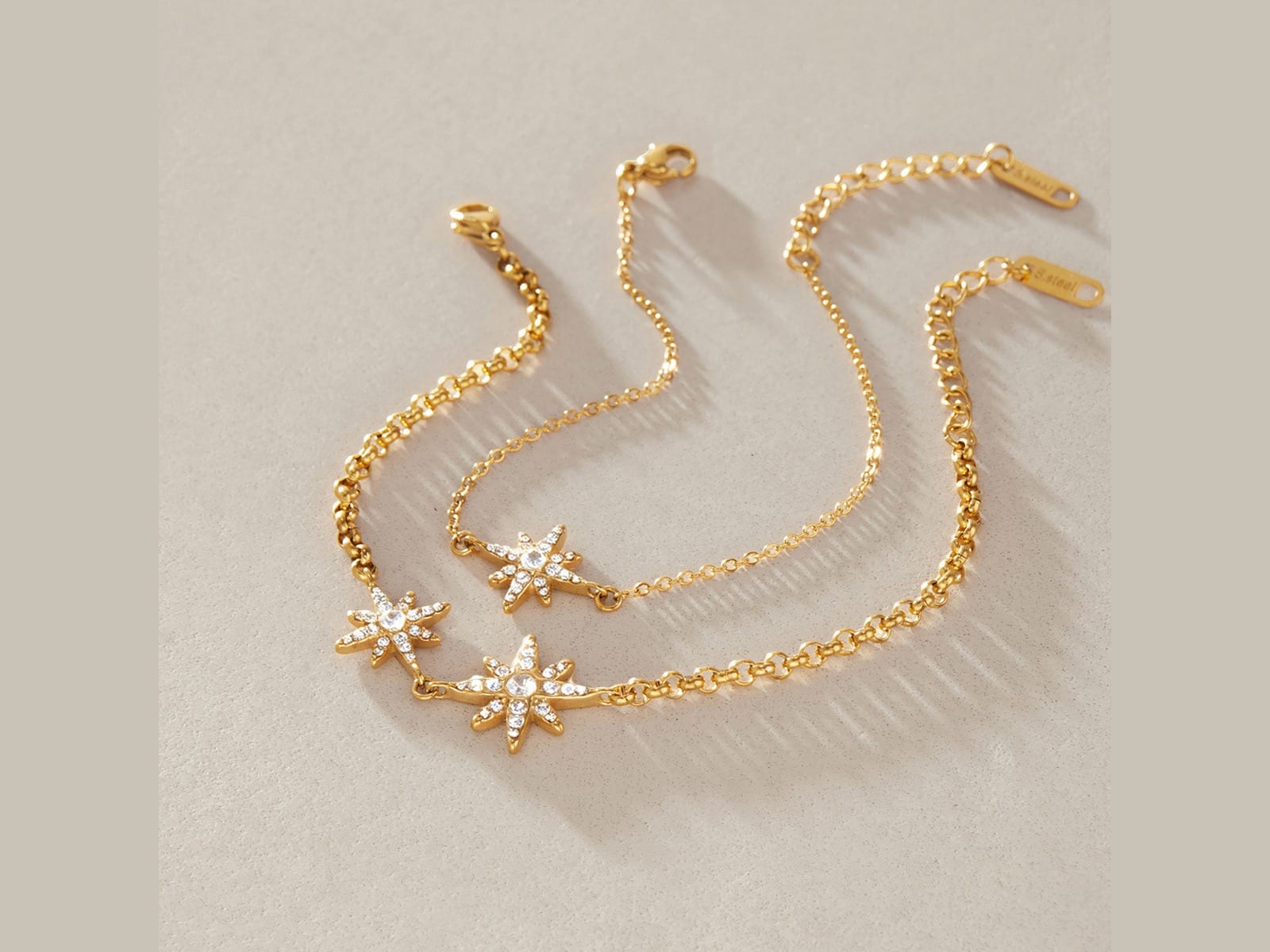 Eight-Point Star Bracelets — detail