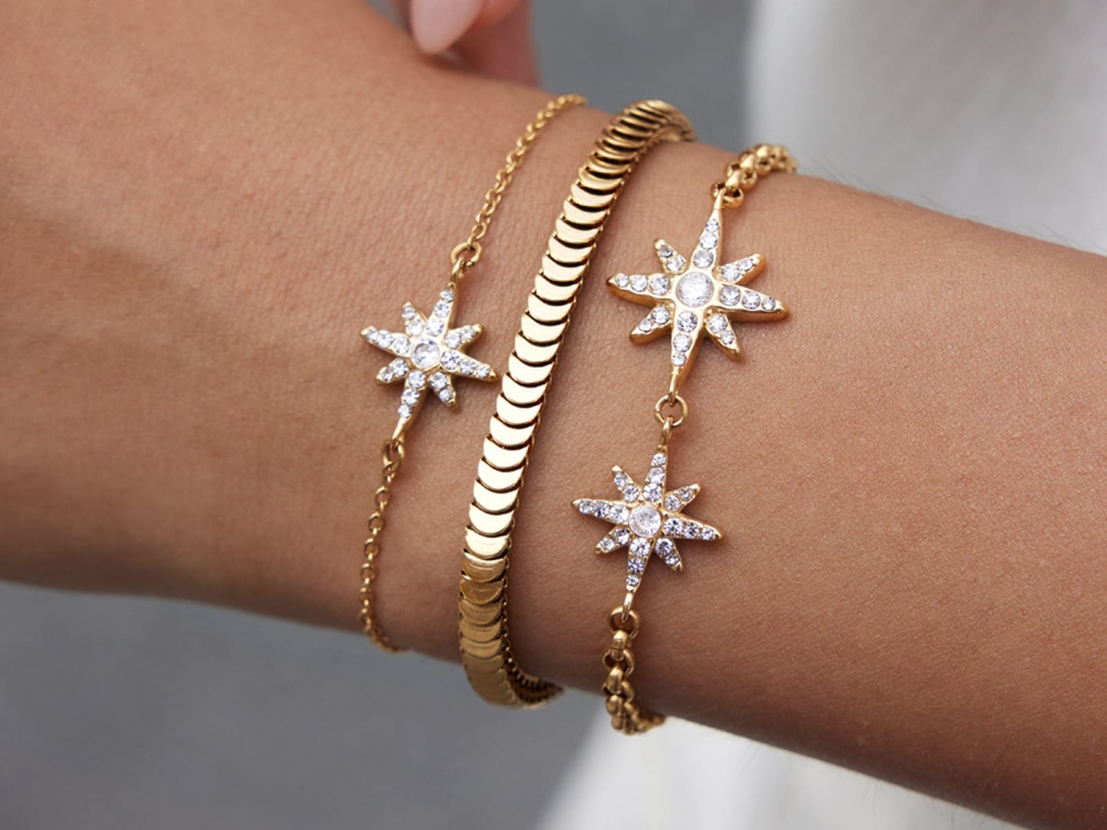 Eight-Point Star Bracelets — detail