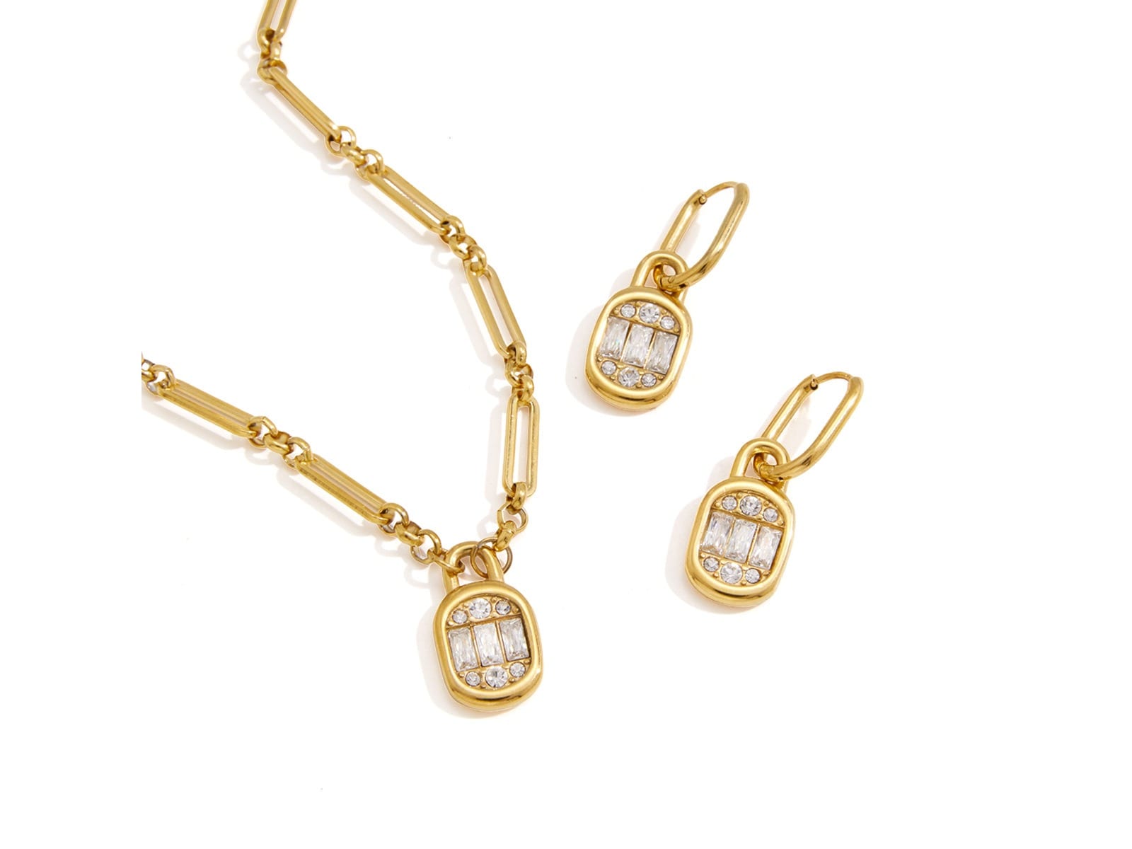 Emerald Cut Drop Set