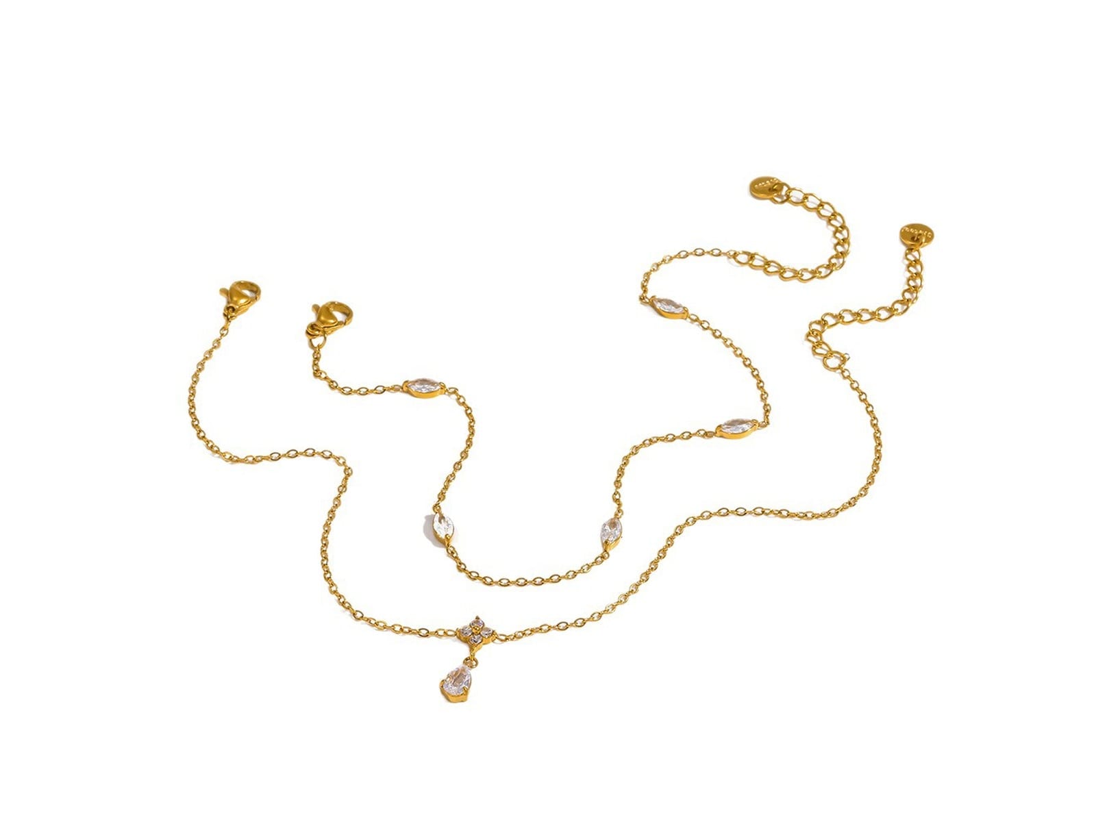 Flower CZ Anklet