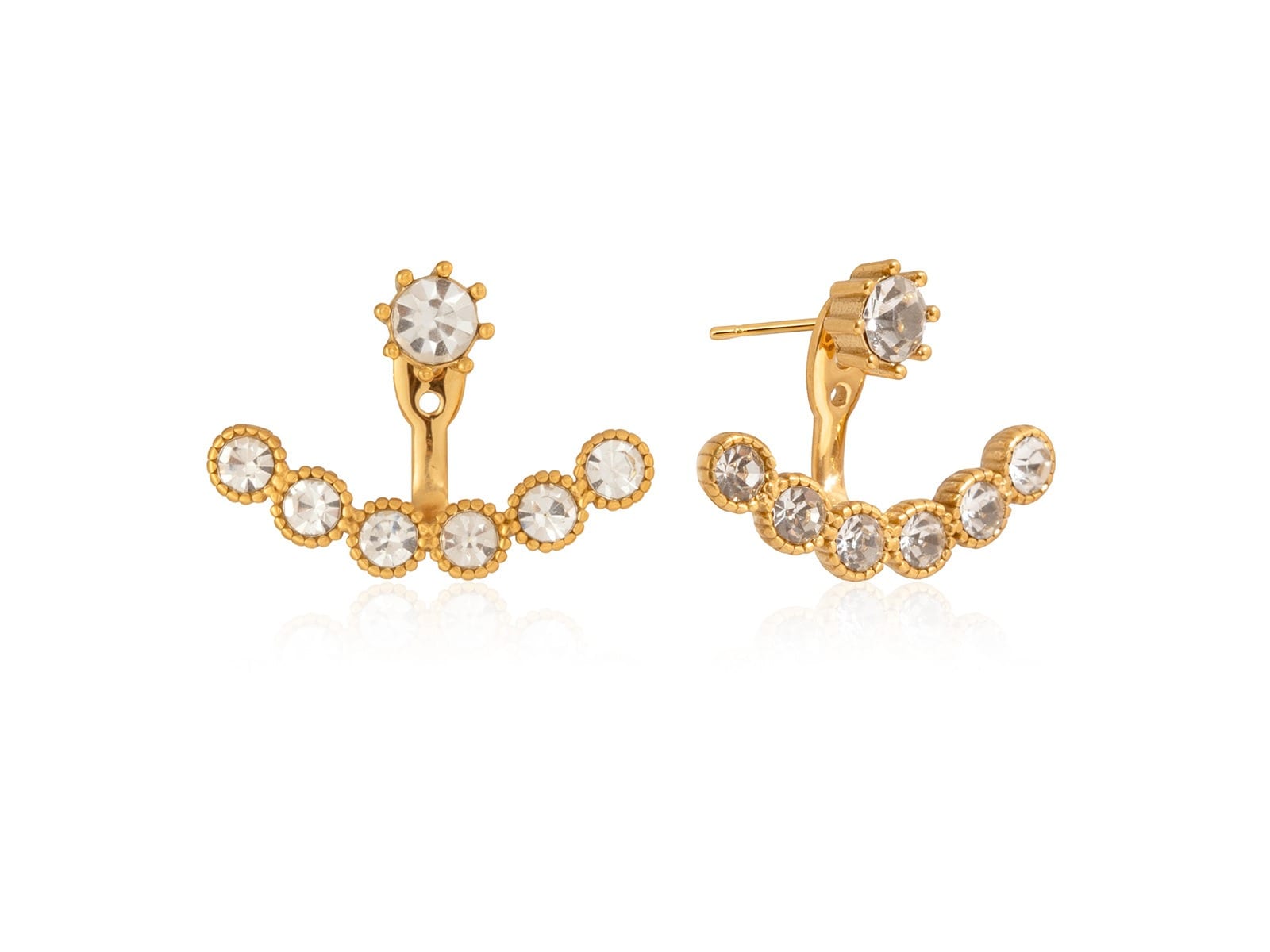 Front-Back Rhinestone Earrings