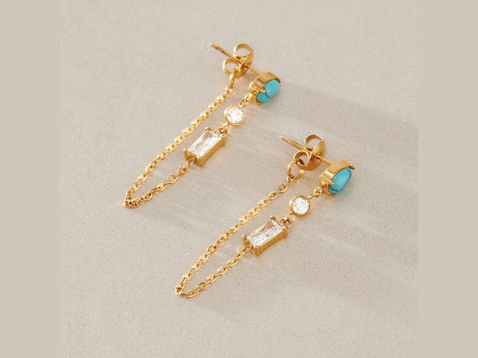Front-Back Tassel Earrings — detail