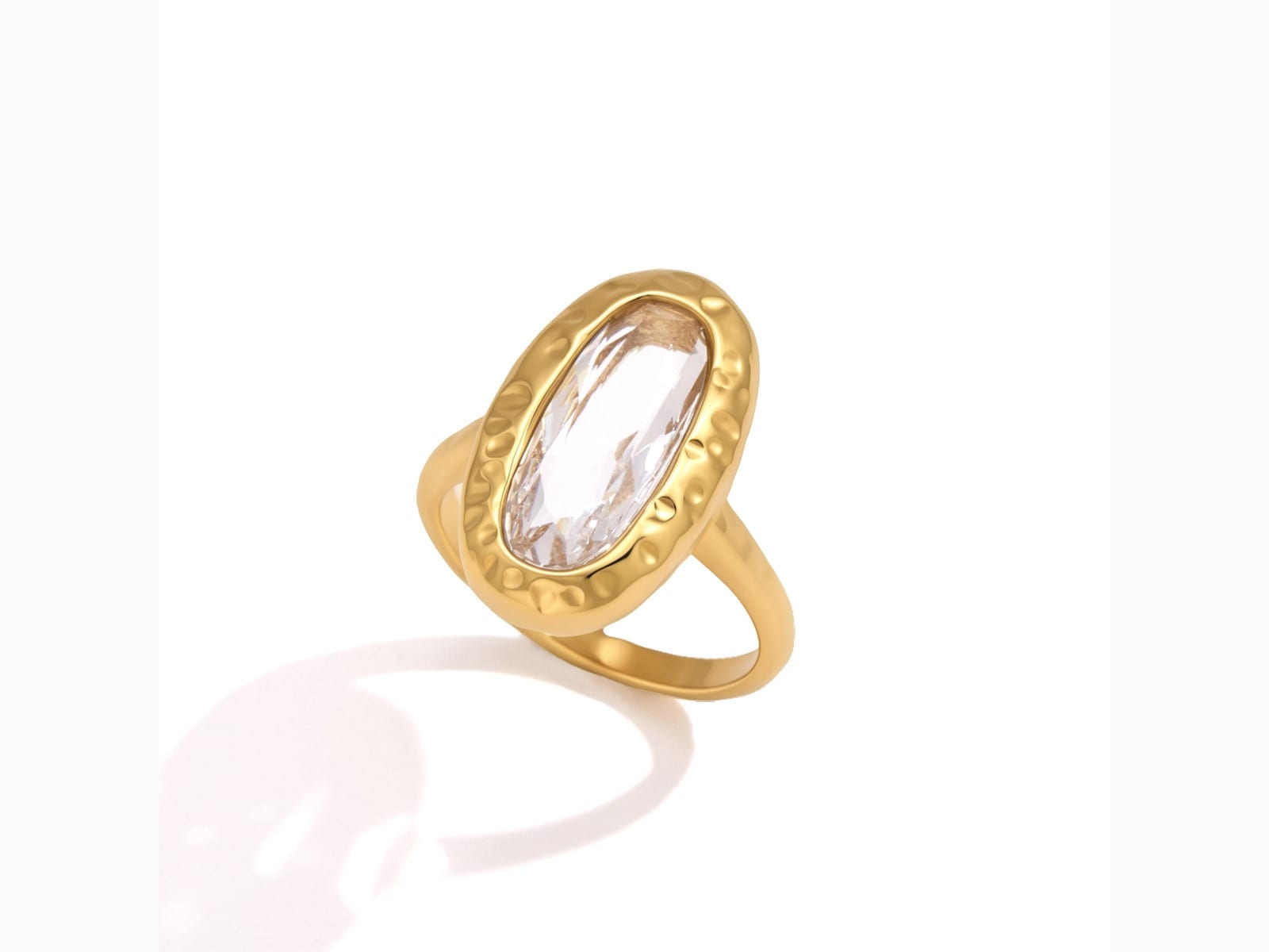 Glass Oval Ring