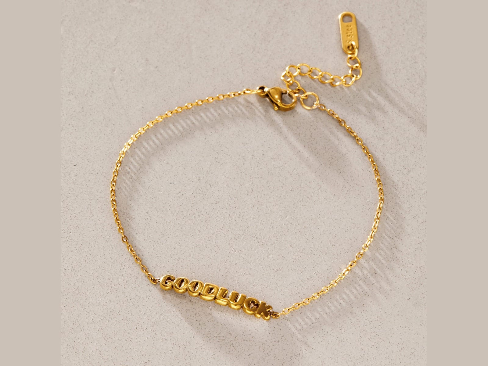 GOODLUCK Letter Bracelets — detail