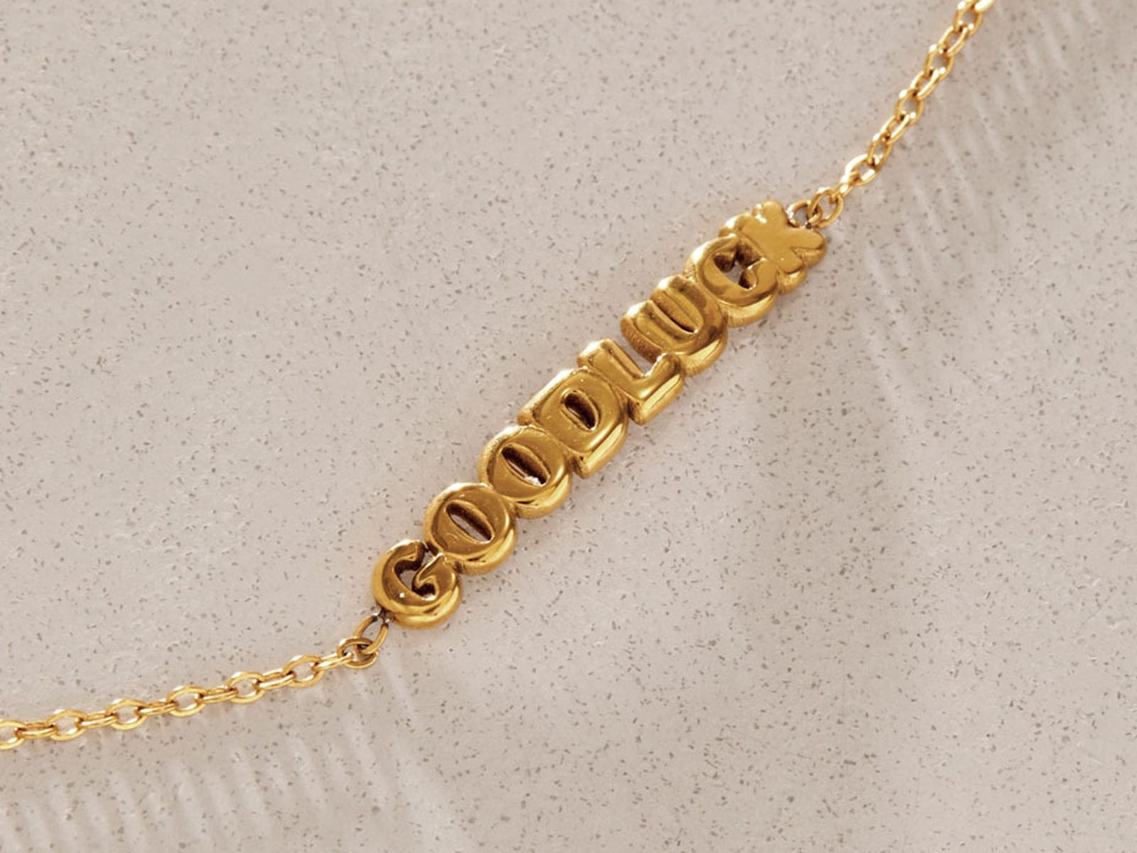 GOODLUCK Letter Bracelets — detail