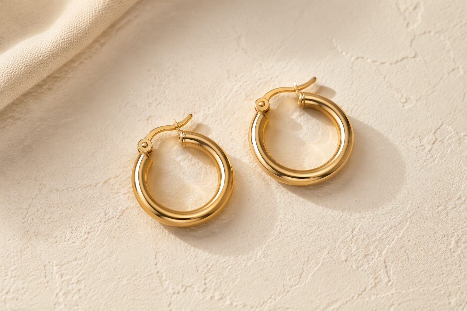 Gold PVD Hoop Earrings