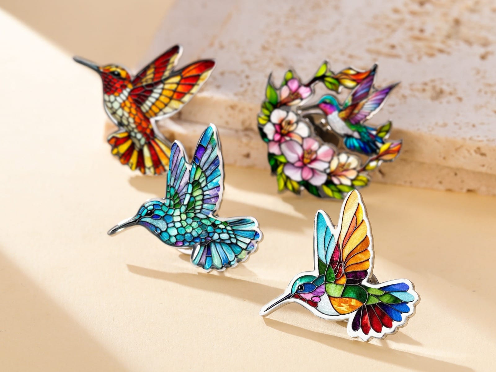 Hummingbird Brooch