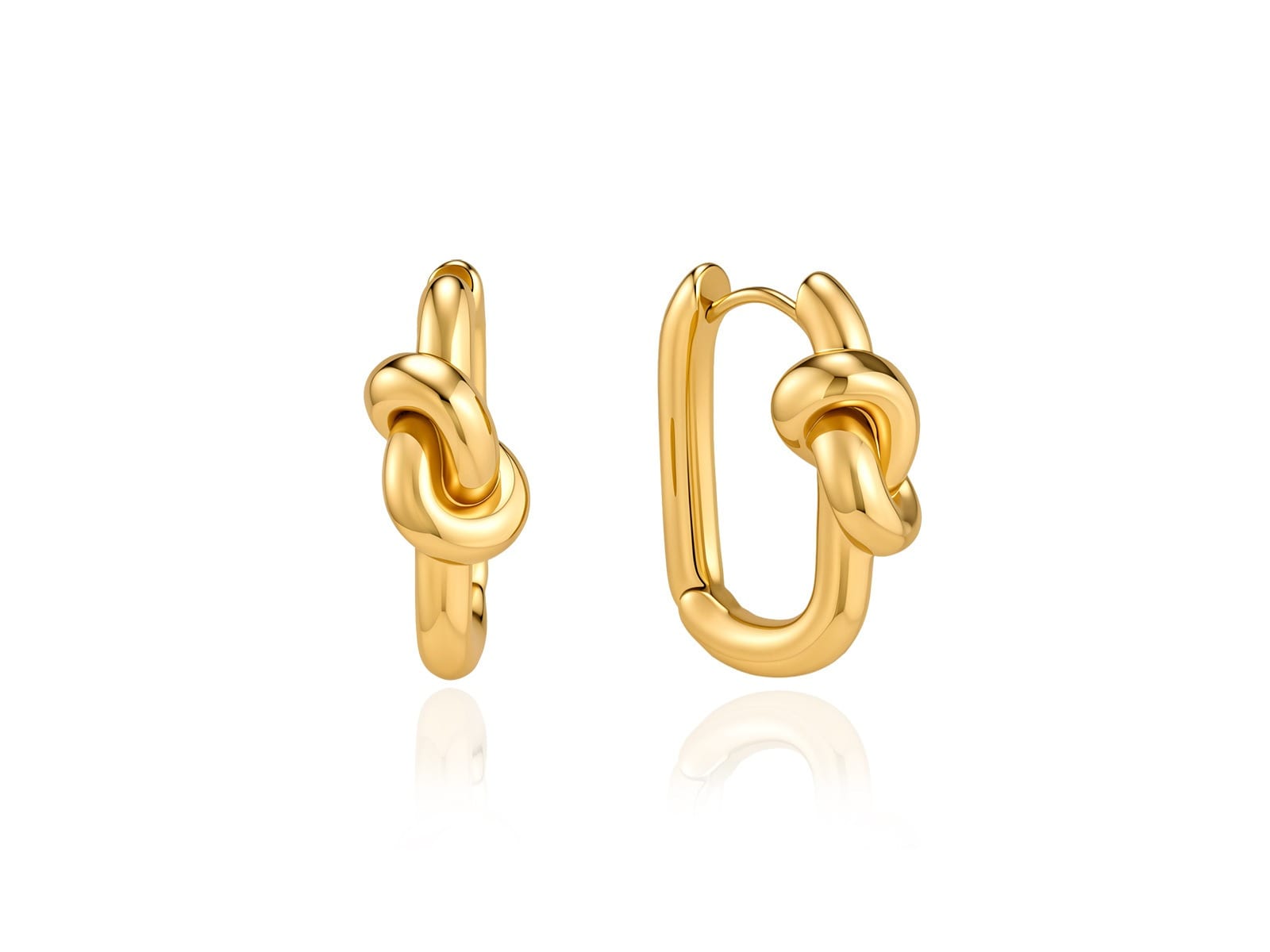 Knot U-Hoop Earrings