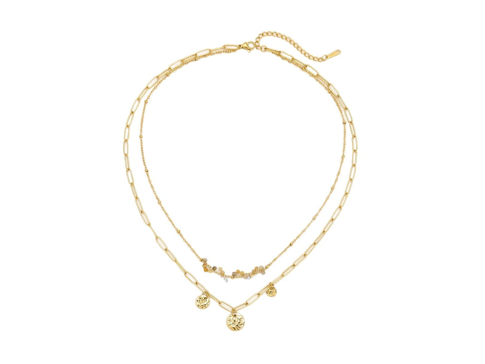 Layered Curb Chain Necklace