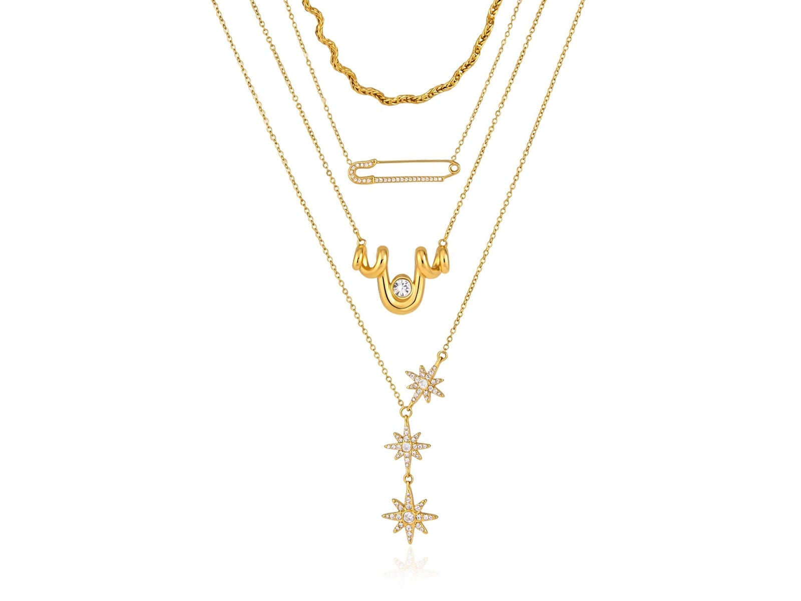 Layered Star Necklaces