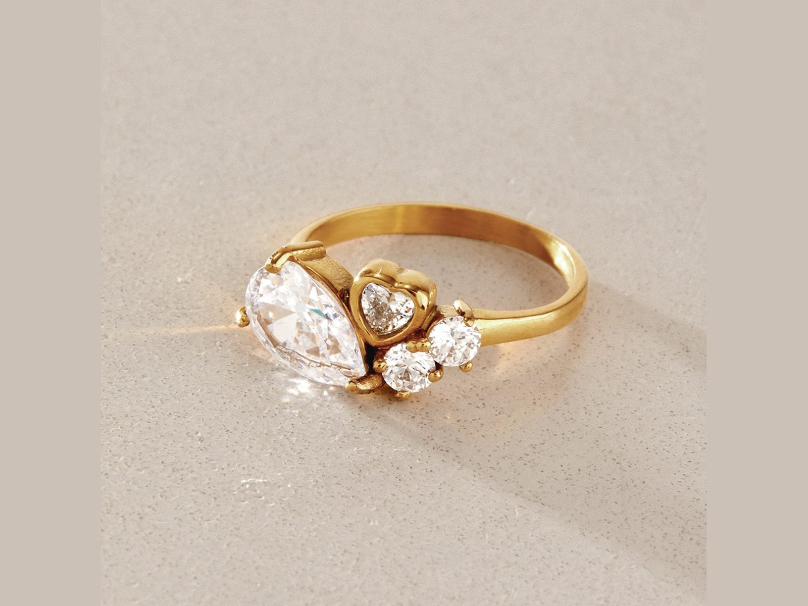Marquise CZ Cluster Ring — detail