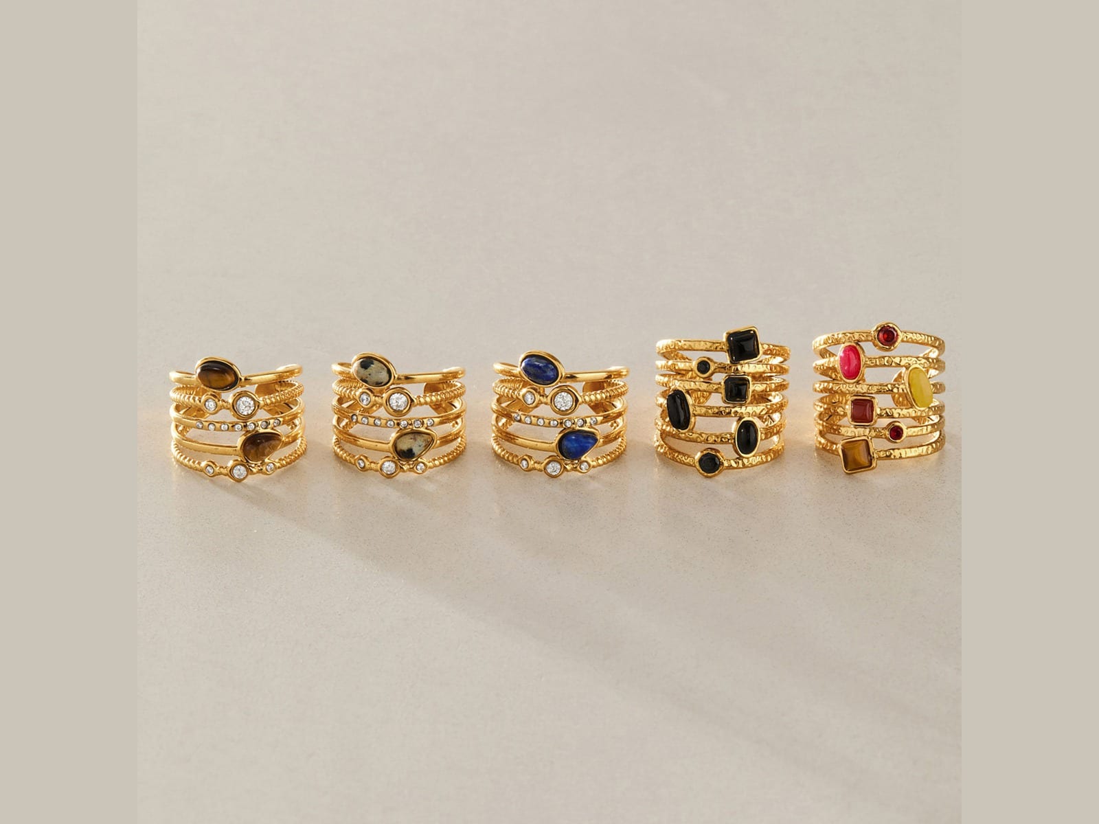 Stacked Band Ring Set — detail