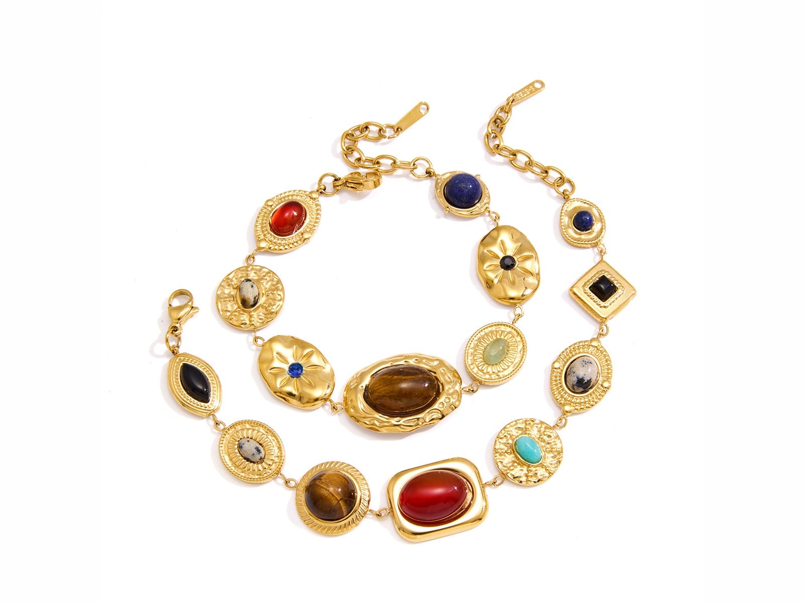 Multi-Stone Cabochon Bracelet