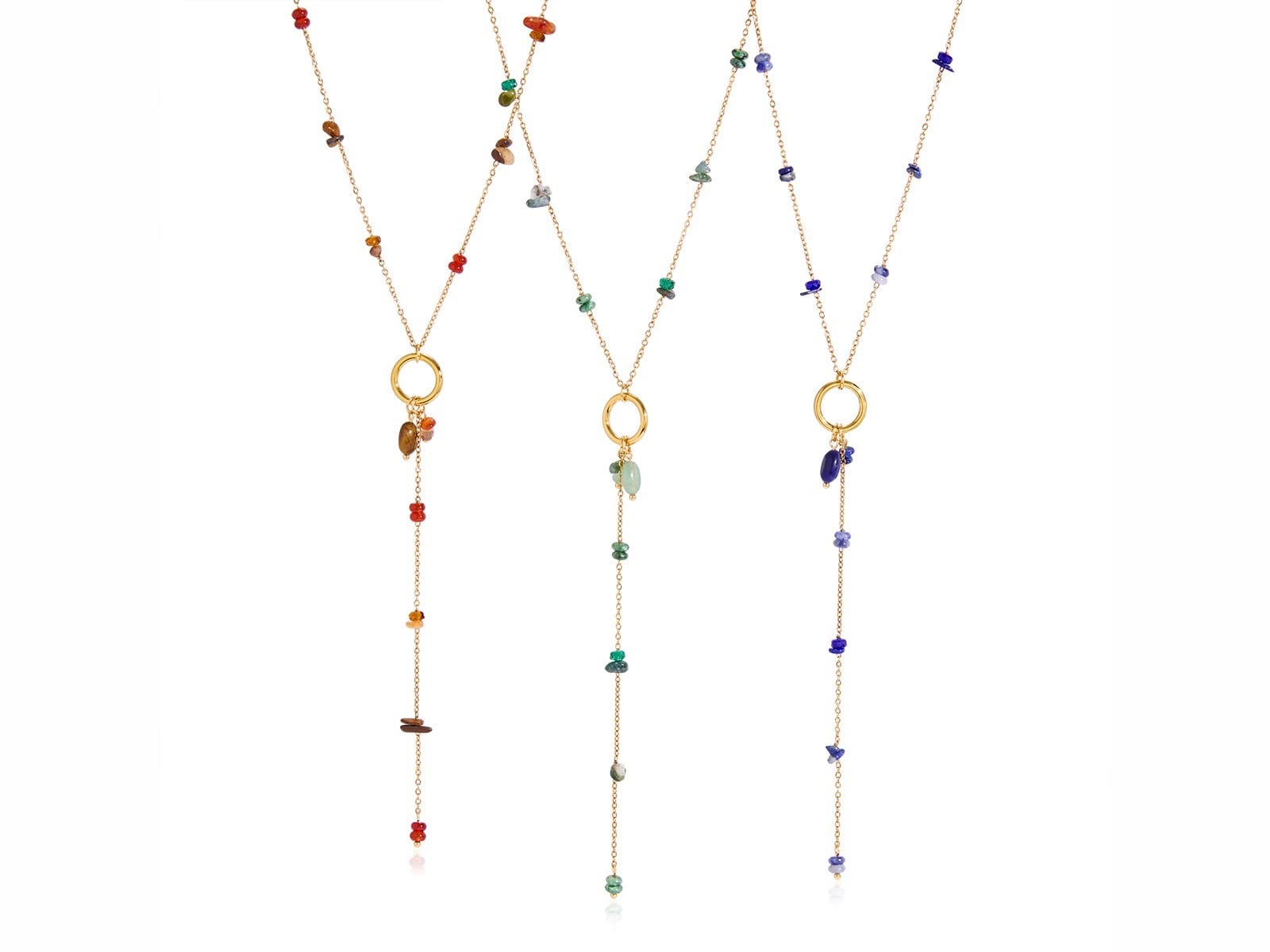 Multi-Stone Station Necklace