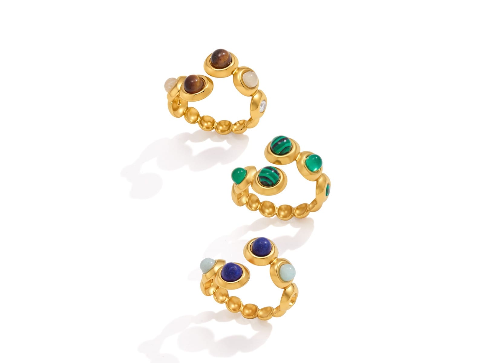 Natural Stone Bead Ring Range
