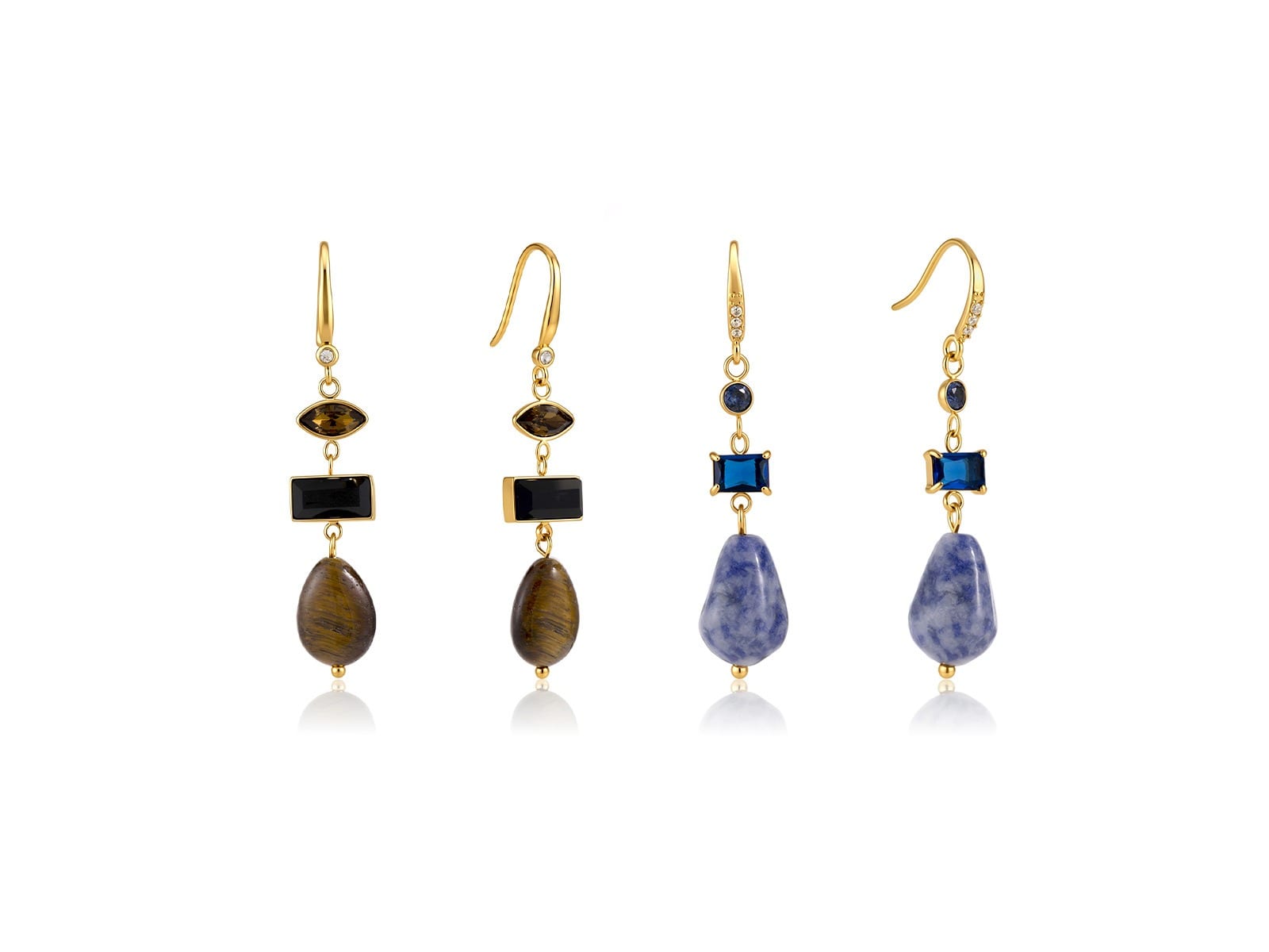 Natural Stone Drop Earrings
