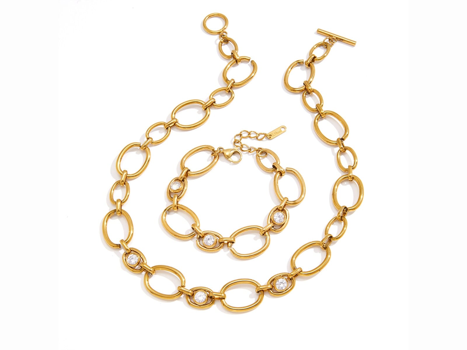 Oval Link Chain Set