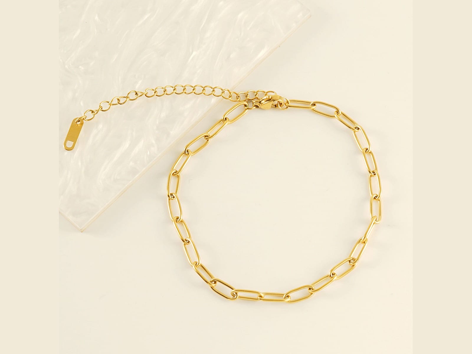 Paperclip Anklet — detail