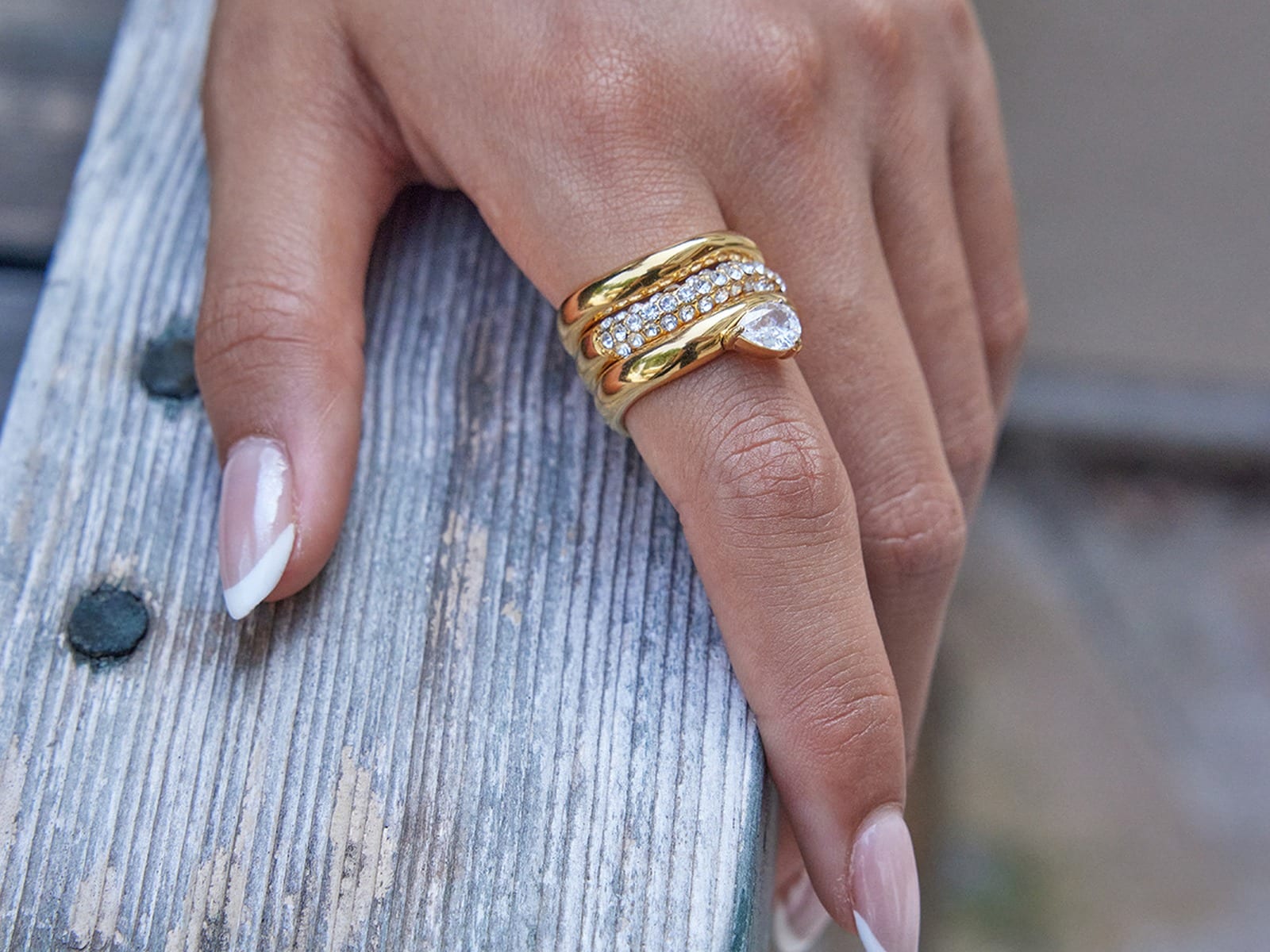 Pearl & CZ Ring Range — detail