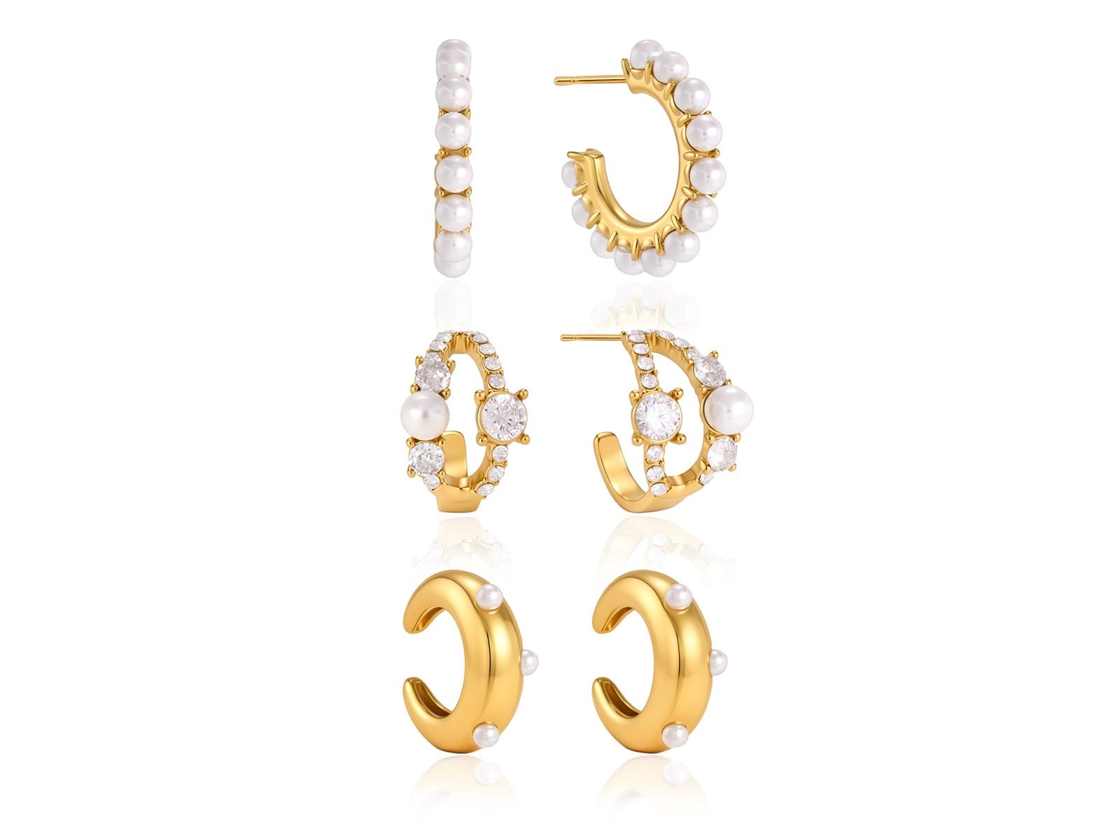 Pearl C-Huggie Earring Range